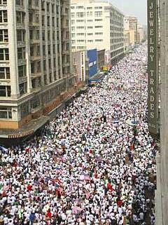 May day crowd