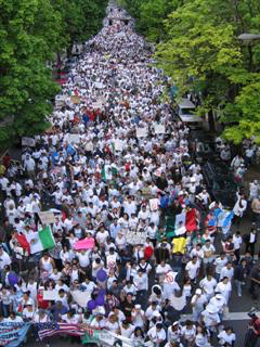 May day crowd